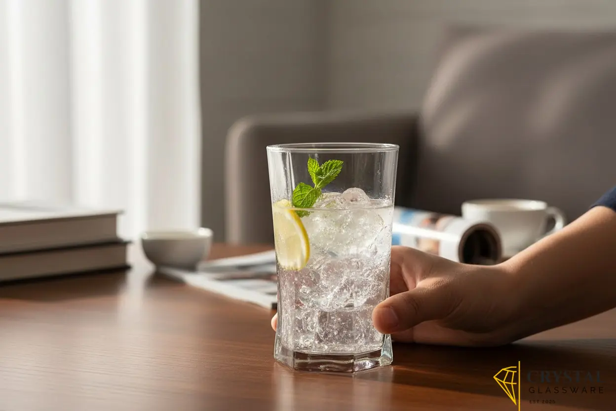 Delisoga Crystal Clear Drinking Glasses 